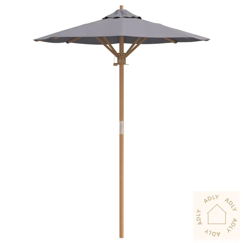 Hageparasol Mørk Grå 150X210 Cm Bambus