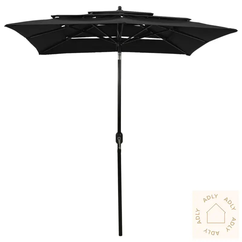 Hageparasoll Med Aluminiumsstang 3 Nivåer Grønn 2 M