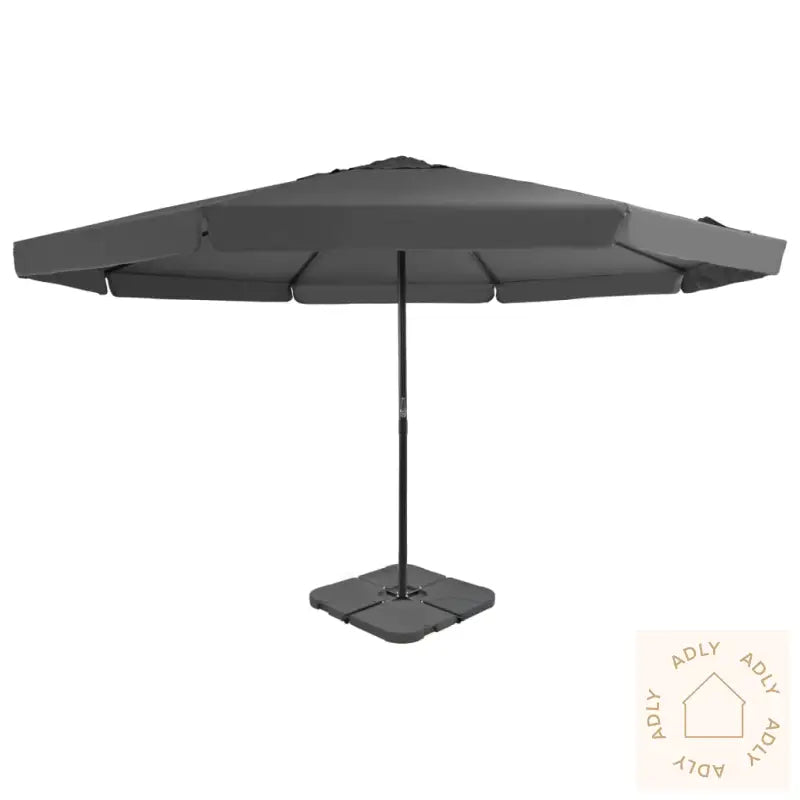 Hageparasoll Med Bærbar Fot Antrasitt