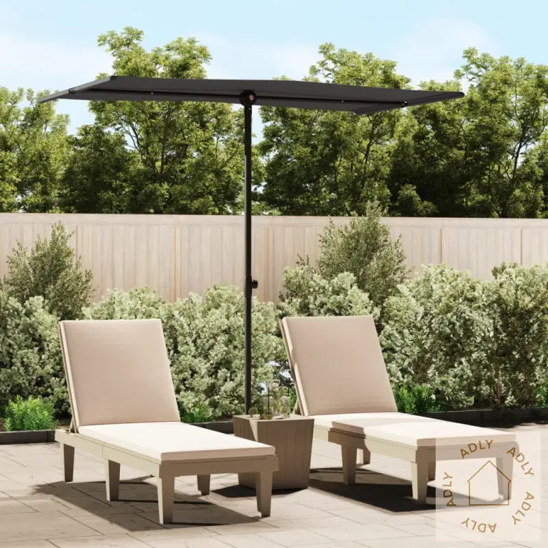 Hageparasoll Med Aluminiumsstang 180X110 Cm Grønn