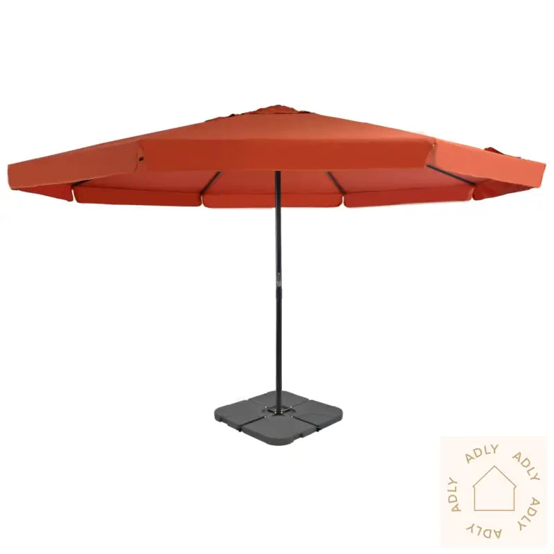 Hageparasoll Med Bærbar Fot Terrakotta