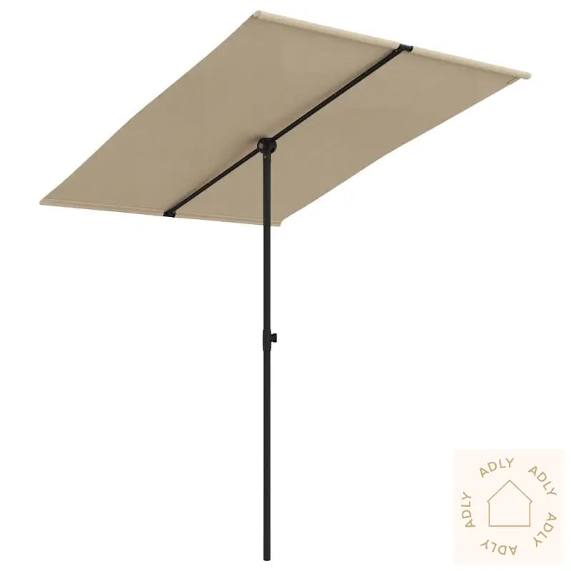 Hageparasoll Med Aluminiumsstang 2X1,5 M Gråbrun