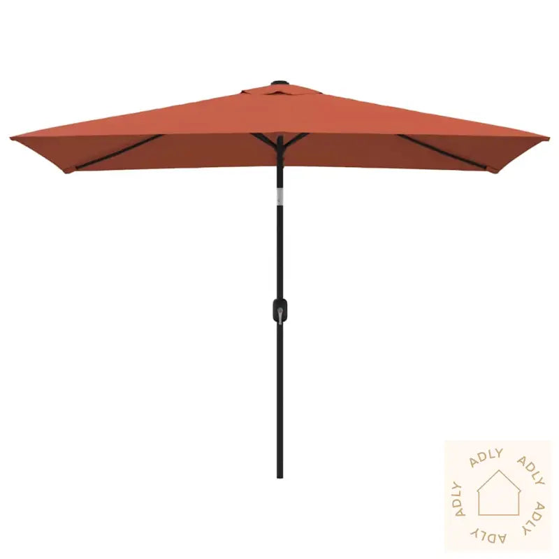 Parasoll Med Metallstang 300X200 Cm Terrakotta