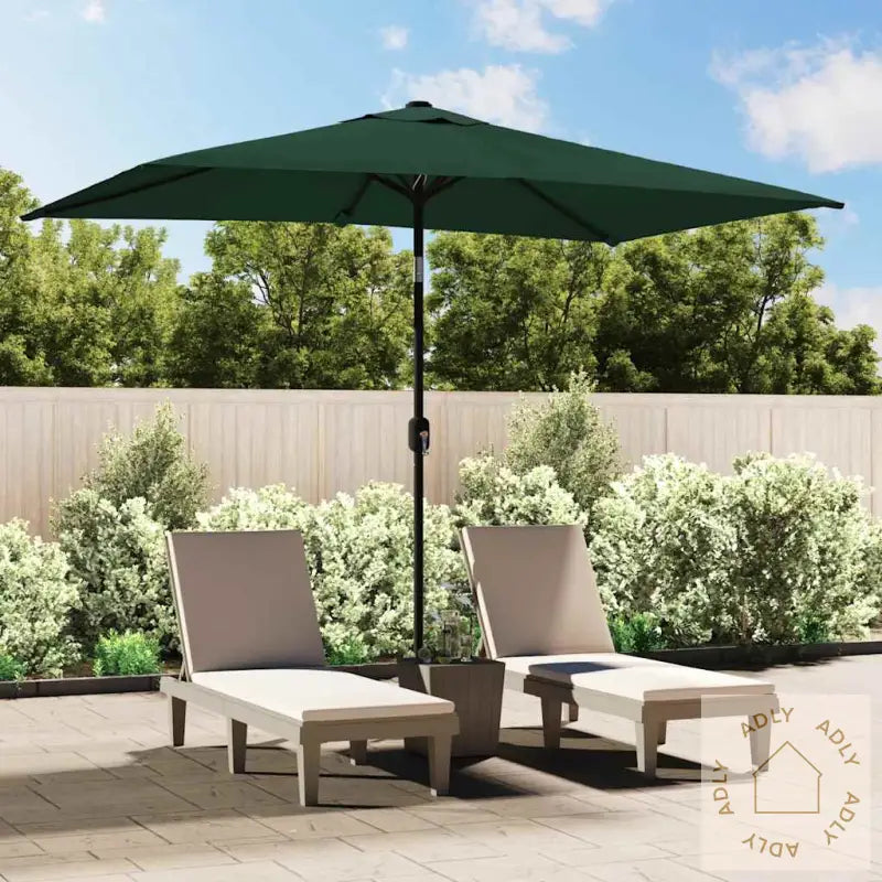 Parasoll 200 X 300 Cm Grønn Rektangulær