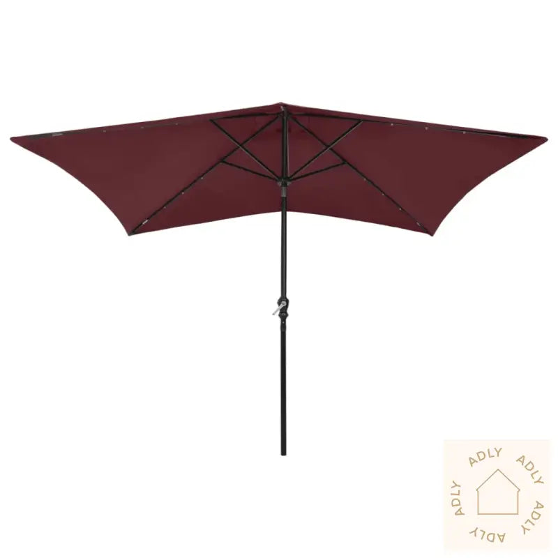 Hageparasoll Med Led Og Stålstang Vinrød 2X3 M