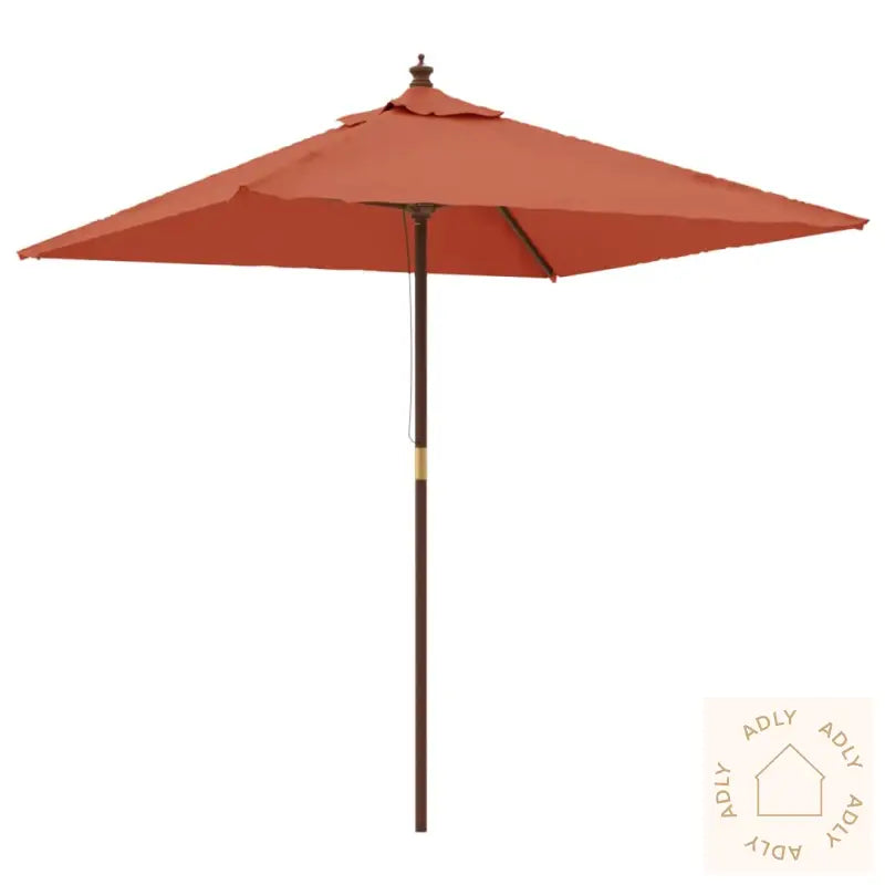 Hageparasoll Med Trestang Terrakotta 198X198X231 Cm