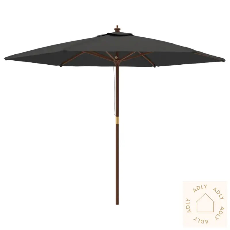 Hageparasoll Med Trestang Antrasitt 299X240 Cm