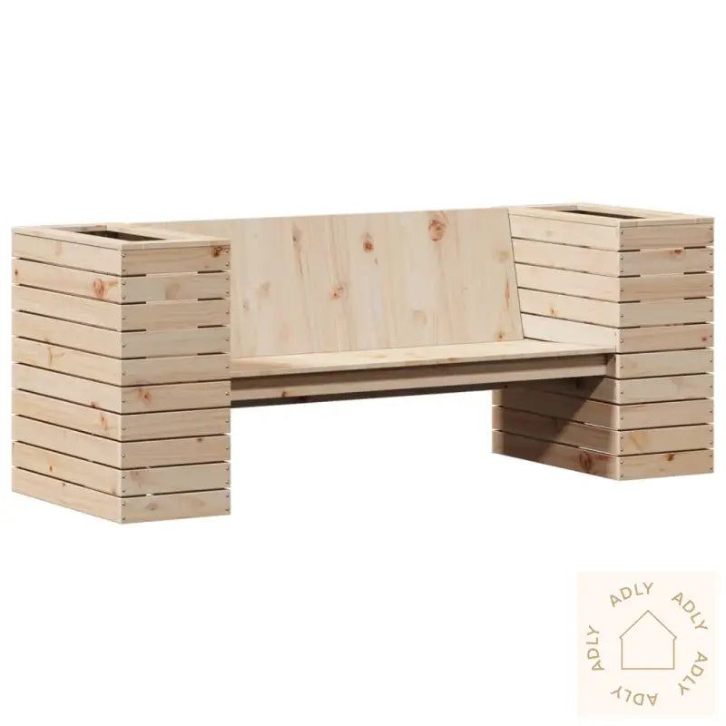 Benk Med Plantekasser 167,5X60X65 Cm Heltre Furu