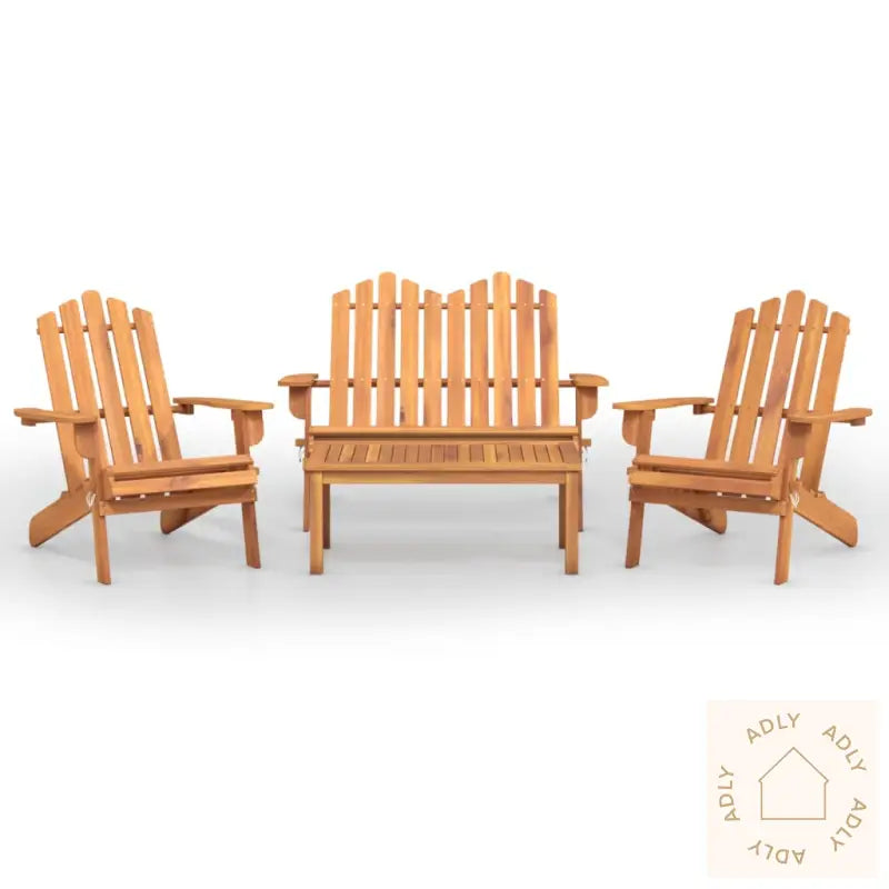 Adirondack Loungesett 4 Deler Heltre Akasie