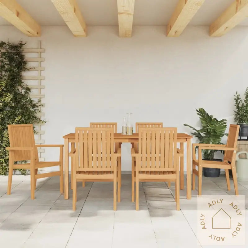 Utendørs Spisestue 7 Deler Heltre Teak