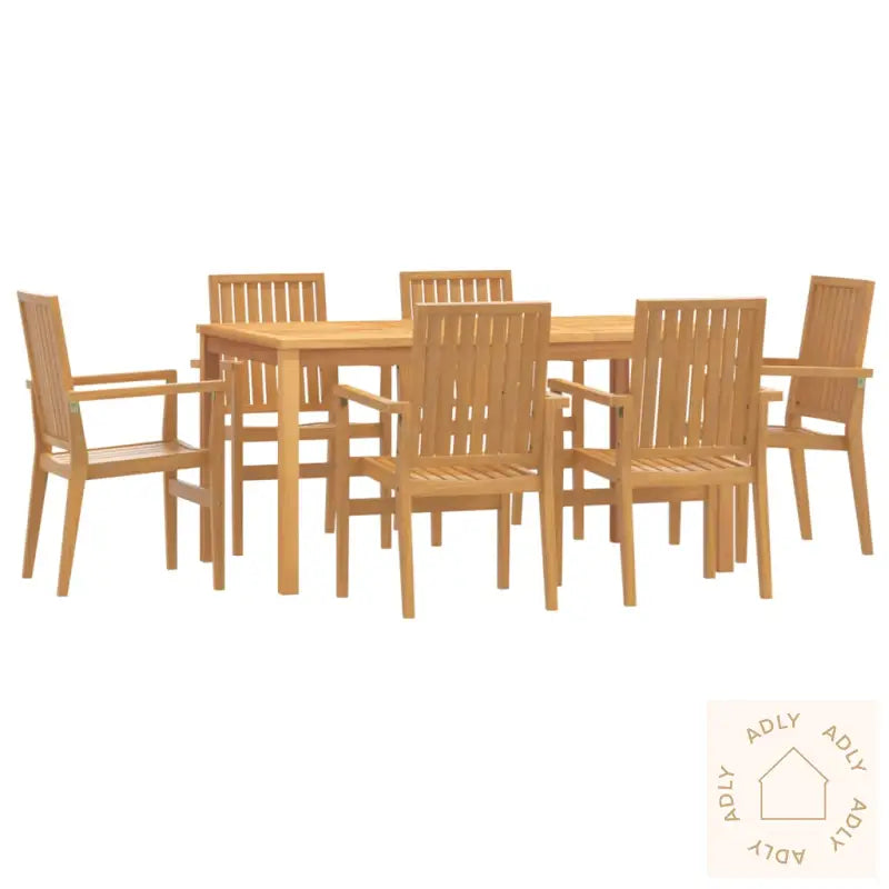 Utendørs Spisestue 7 Deler Heltre Teak