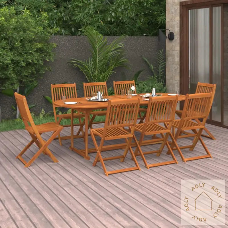 Hagespisegruppe 9 Deler 220X90X75 Cm Heltre Akasie