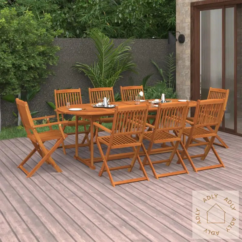 Hagespisegruppe 9 Deler 220X90X75 Cm Heltre Akasie