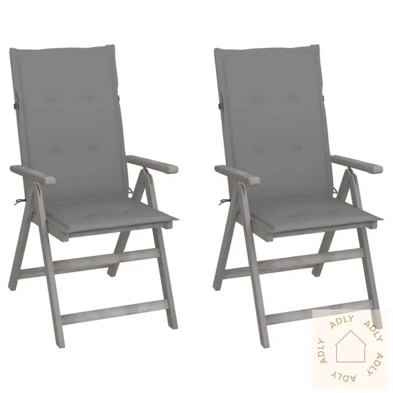 Hagestoler 2 Stk Med Puter Heltre Akasie