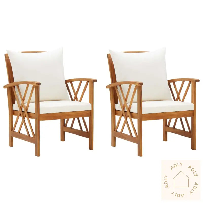 Hagestoler Med Puter 2 Stk Heltre Akasie