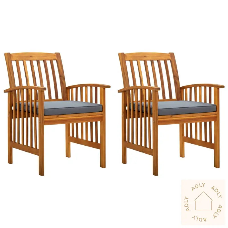 Hagestoler 2 Stk Med Puter Heltre Akasie