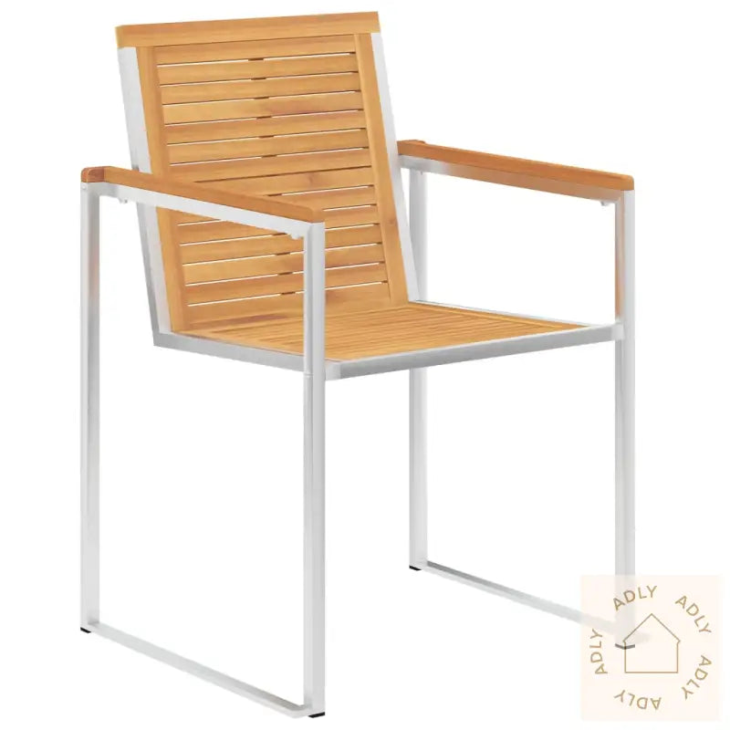 Hagestoler 6 Stk Heltre Teak Og Rustfritt Stål