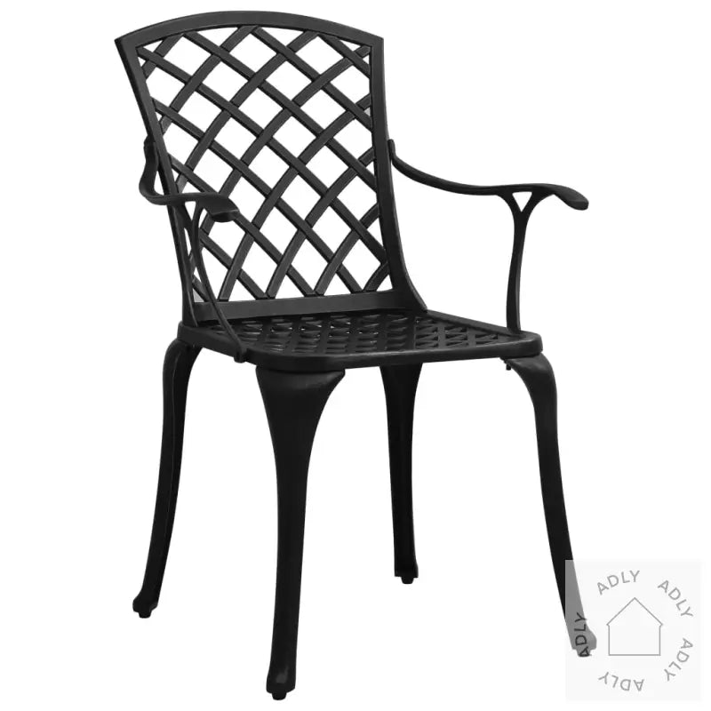 Hagestoler 2 Stk Støpt Aluminium Svart