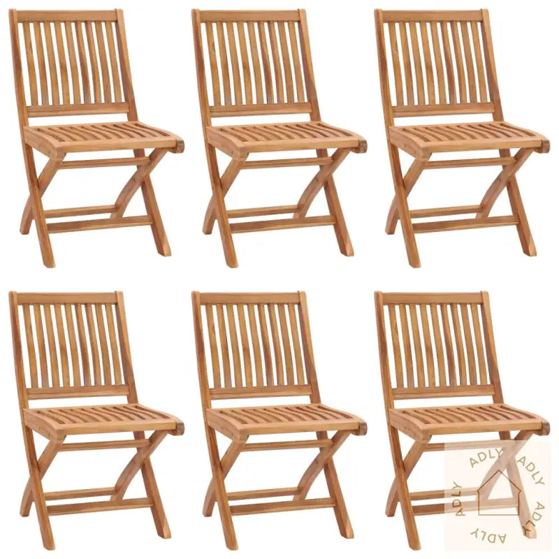 Sammenleggbare Hagestoler 6 Stk Heltre Teak
