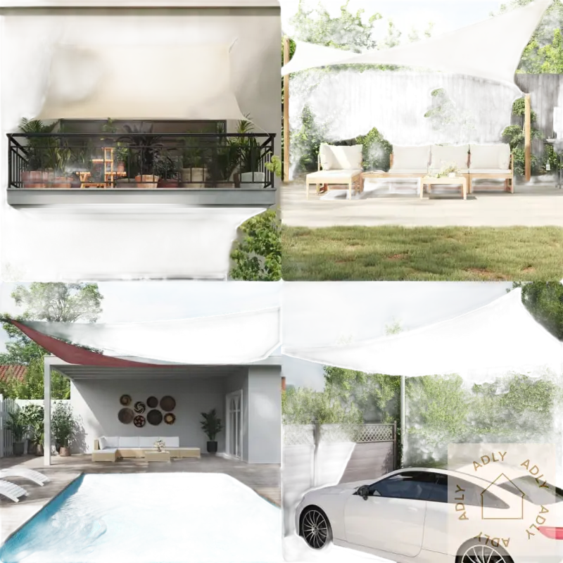 Fargerike hdpe solseil for hagemøbler og møbler til hjemmet uteplass