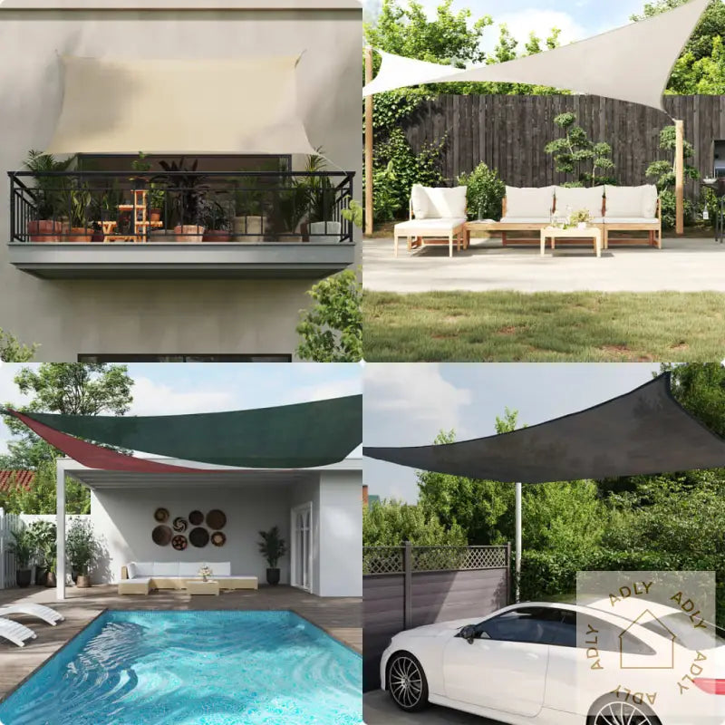 Solseil 160 G/M² Mørkegrønn 2X4 M Hdpe