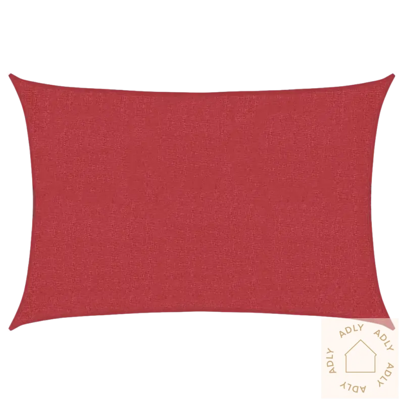 Et rødt HDPE solseil for hagemøbler og uteplassen, perfekt til møbler til hjemmet