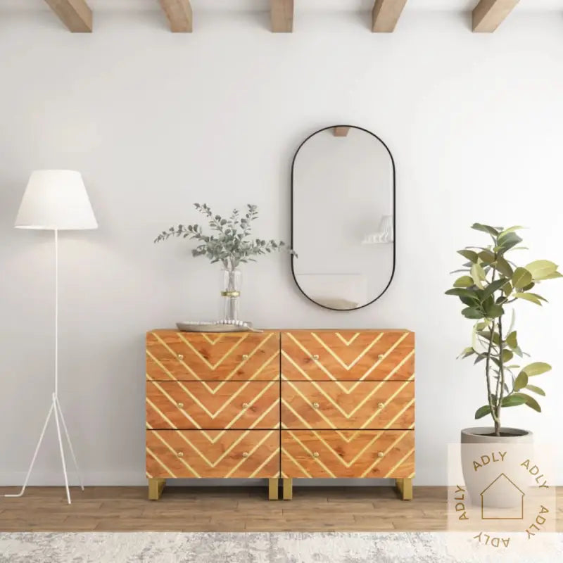 Tv-Benker 2 Stk Brun Og Svart 60X33,5X75 Cm Heltre Mango