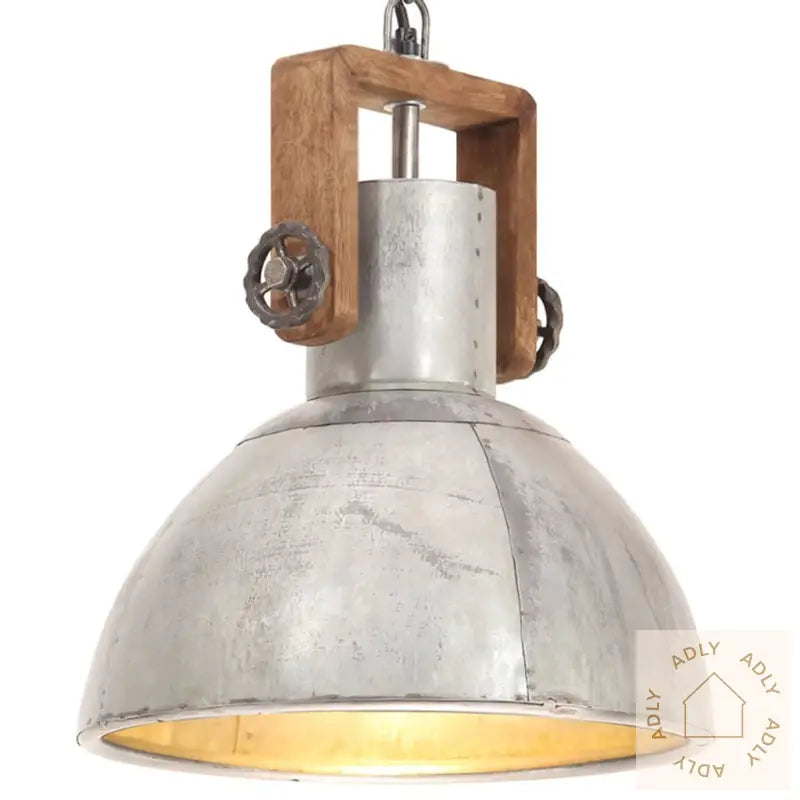 Industriell Hengelampe 25 W Sølv Rund 30 Cm E27