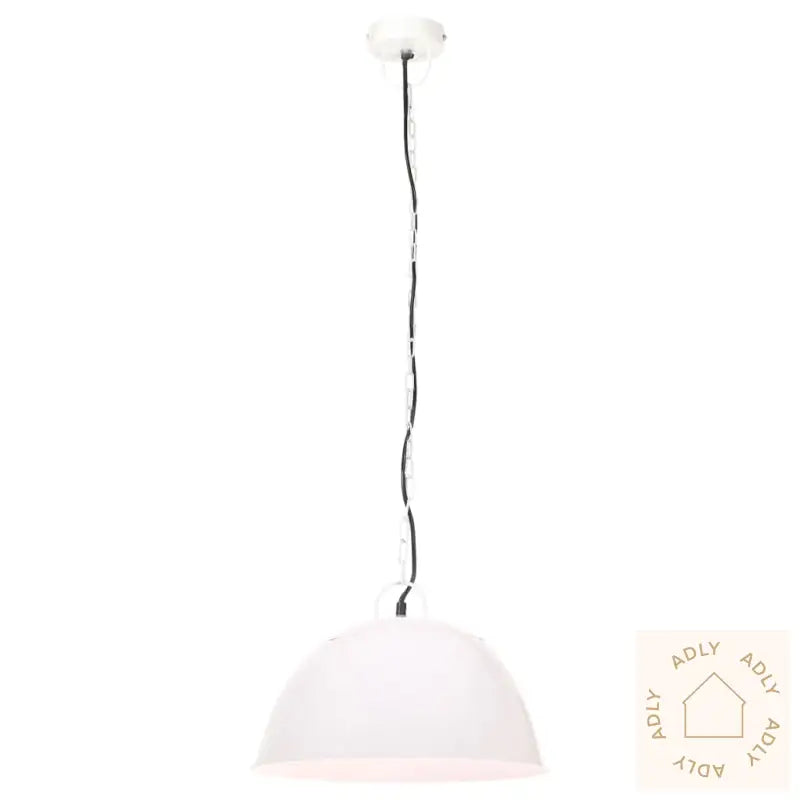 Industriell Vintage Hengelampe 25 W Hvit Rund 41 Cm E27