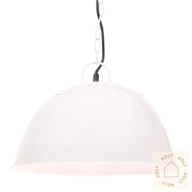Industriell Vintage Hengelampe 25 W Hvit Rund 41 Cm E27
