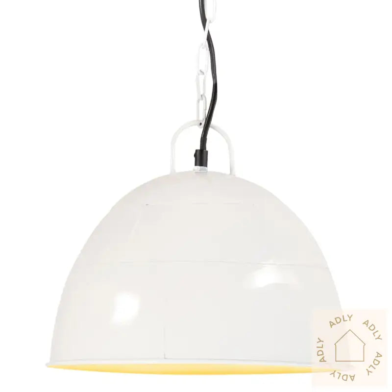 Industriell Vintage Hengelampe 25 W Hvit Rund 31 Cm E27