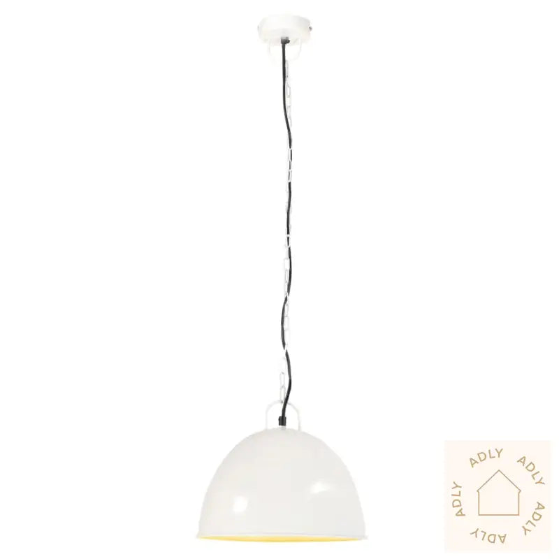 Industriell Vintage Hengelampe 25 W Hvit Rund 31 Cm E27