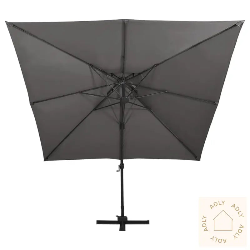 Hengende Hageparasoll Med Dobbel Topp 250X250 Cm Antrasitt