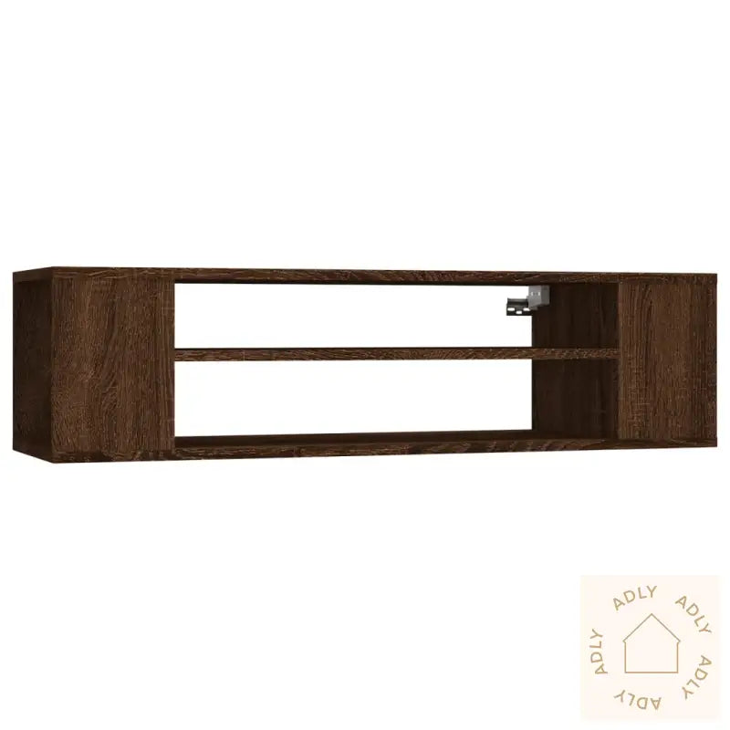 Hengende Tv-Benk Brun Eik 100X30X26,5 Cm Konstruert Tre