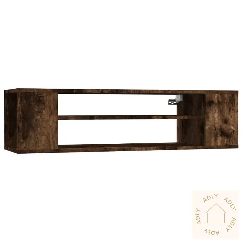 Hengende Tv-Benk Røkt Eik 100X30X26,5 Cm Konstruert Tre