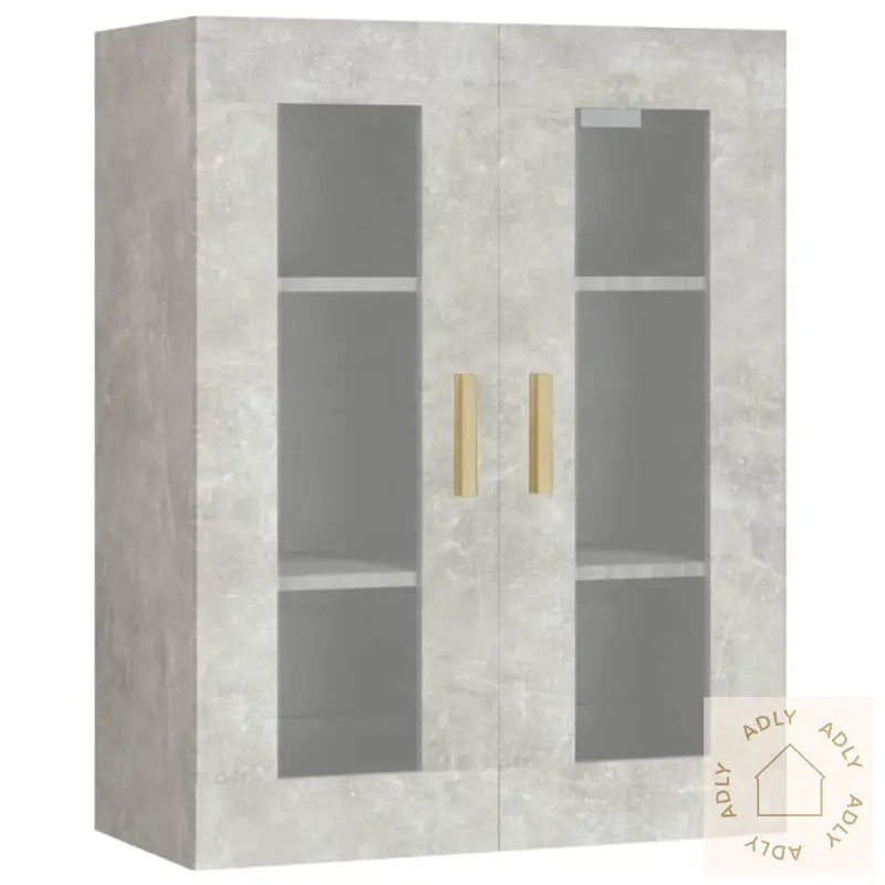 Hengende Veggskap Betonggrå 69,5X34X90 Cm