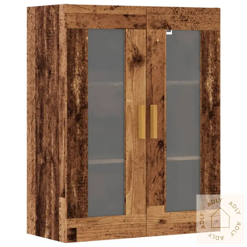 Hengende Veggskap Gammelt Tre 69,5X34X90 Cm