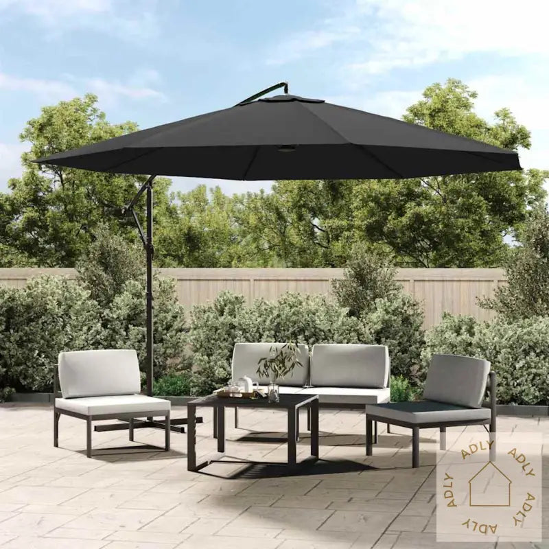 Hengende Hageparasoll Med Aluminiumsstang 350 Cm Antrasitt
