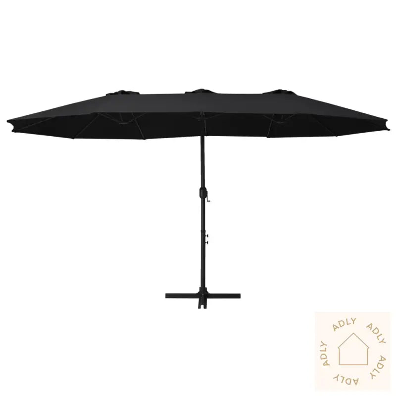 Parasol Med Aluminiumsstang 460X270 Cm Svart