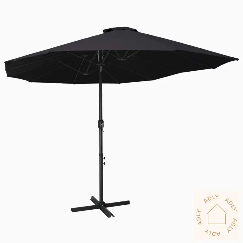Parasol Med Aluminiumsstang 460X270 Cm Svart