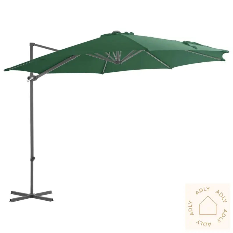 Hengende Hageparasoll Med Stålstang Grønn 300 Cm