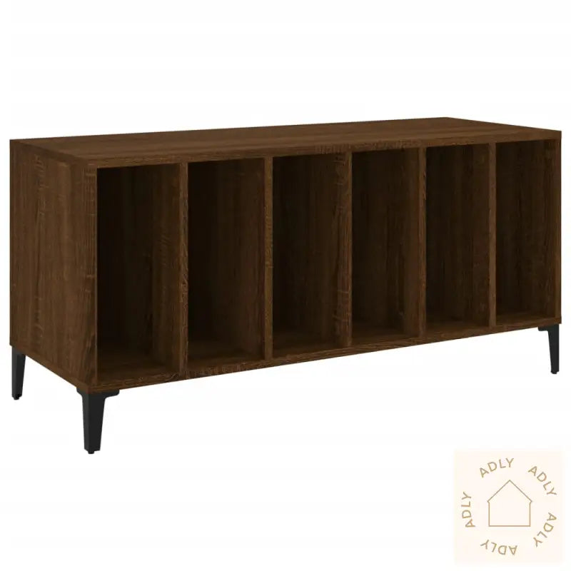 Hifi-Benk Brun Eik 100X38X48 Cm Konstruert Tre