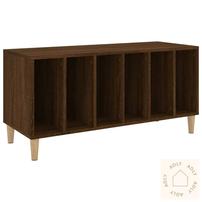 Hifi-Benk Brun Eik 100X38X48 Cm Konstruert Tre