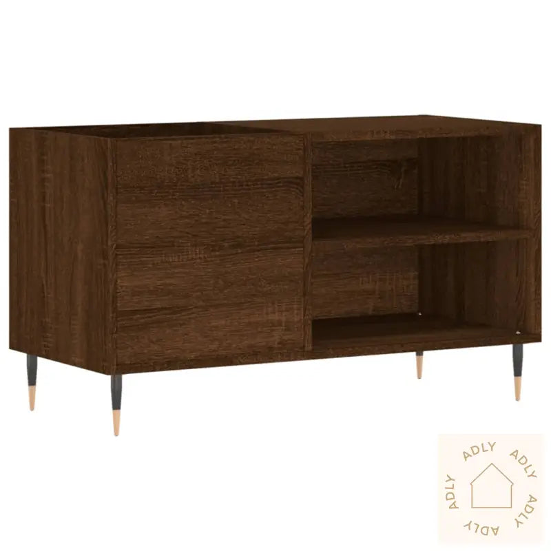 Hifi-Benk Brun Eik 85X38X48 Cm Konstruert Tre