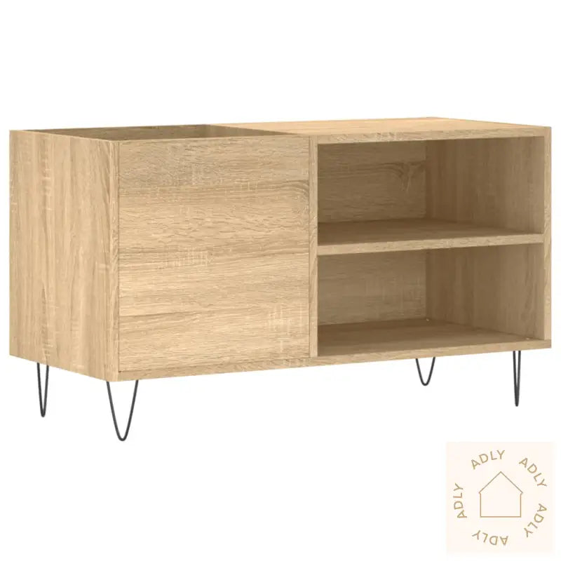 Hifi-Benk Sonoma Eik 85X38X48 Cm Konstruert Tre