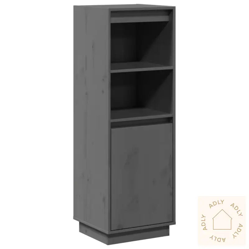 Highboard Grå 37X34X110 Cm Heltre Furu
