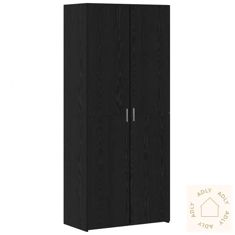 Highboard Svart Eik 40X42.5X185 Cm Treverk
