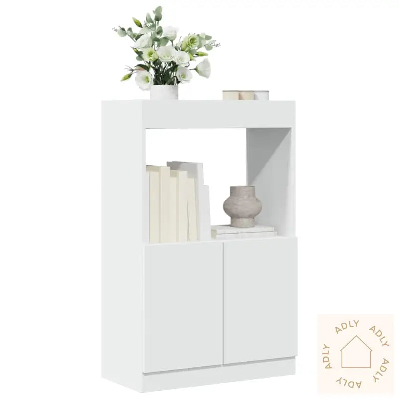 Highboard Hvit 63X33X100 Cm Konstruert Tre