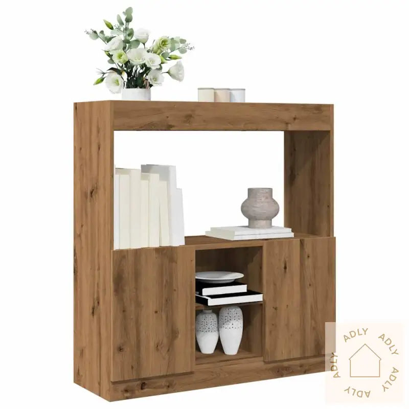 Highboard Artisan Eik 92X33X100 Cm Konstruert Tre