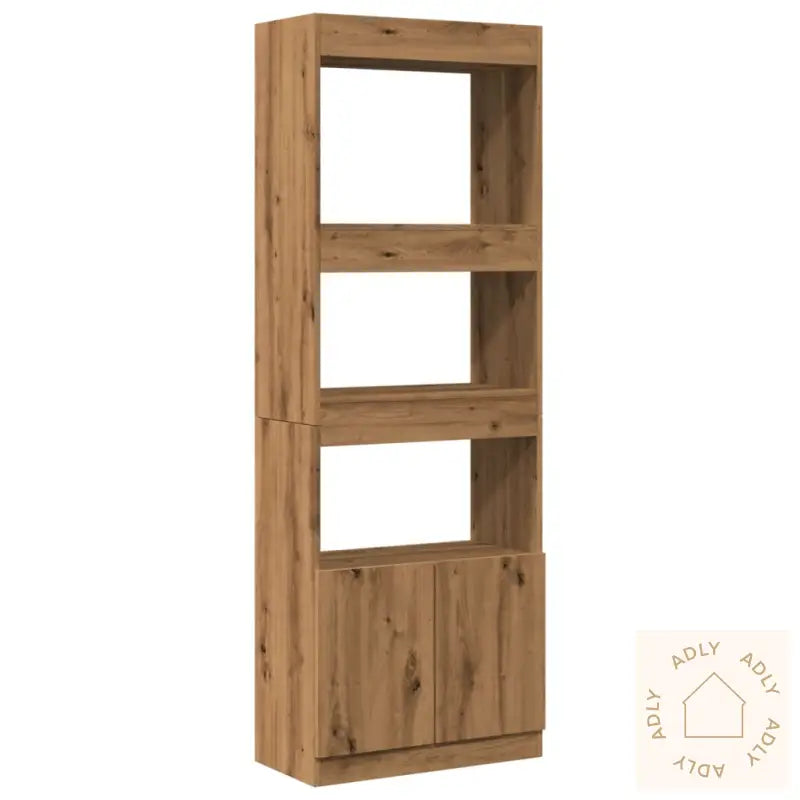 Highboard Artisan Eik 63X33X180 Cm Konstruert Tre